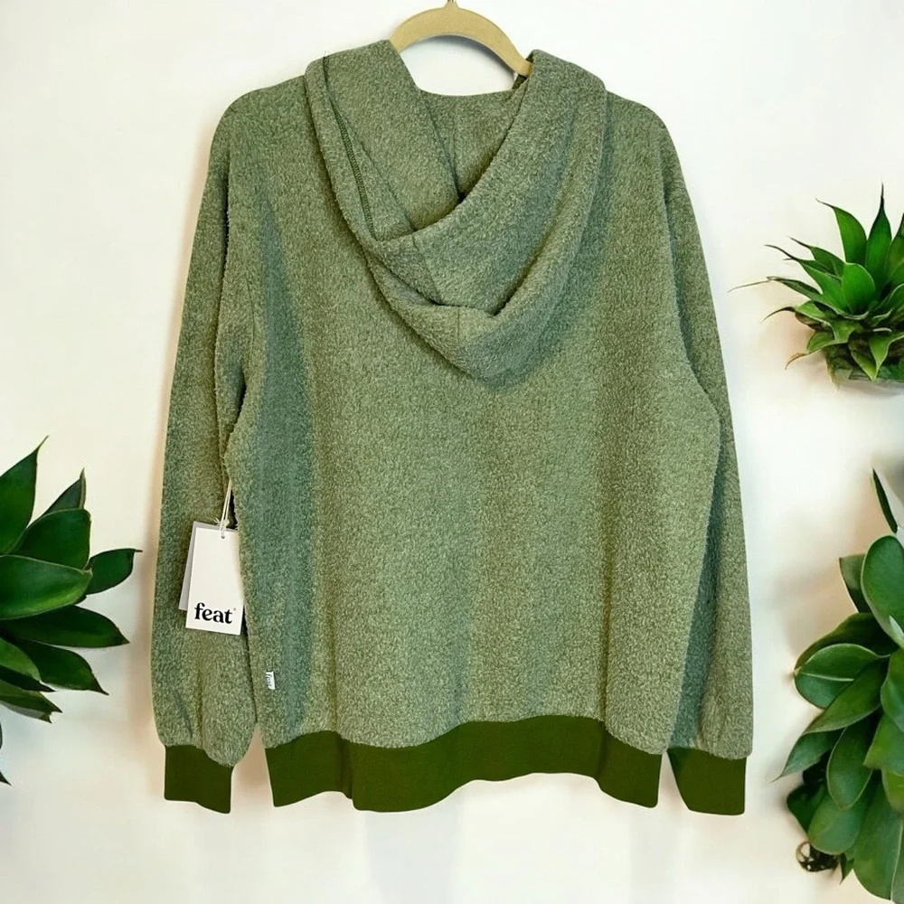 New Feat unisex Green Zip-Up Hoodie - Picture 3 of 4